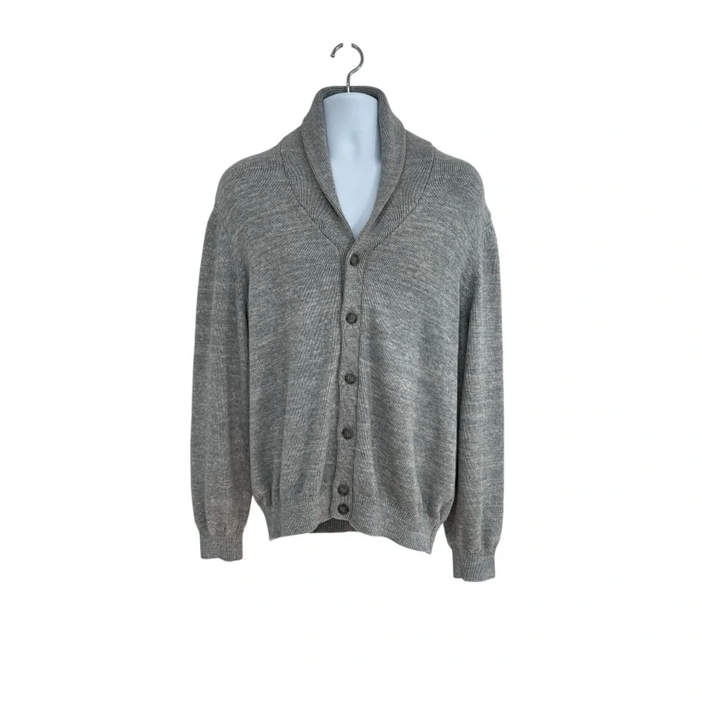 Van Heusen Gray Cardigan Sweater in Size Men’s Large